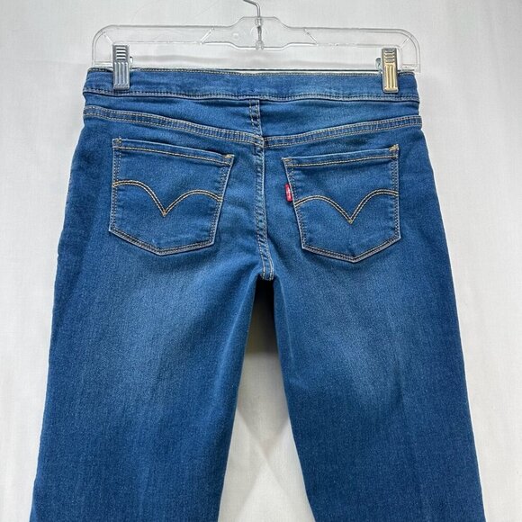 Levis Jeans Youth Girls Sz 14 Pull On Jegging Mid-rise Stretch Medium Wash Blue - Picture 8 of 11